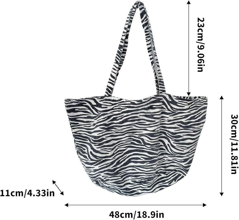 حقيبة قماشية قابلة لإعادة الاستخدام للتسوق من البقالة وحقيبة كتف للنساء والفتيات - Image 5